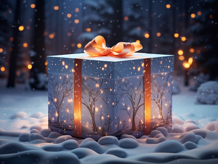 Free Photo christmas celebration with gift