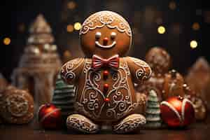 Free photo christmas celebration with gingerbread