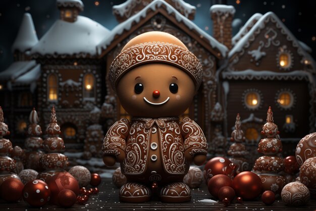 Christmas celebration with gingerbread