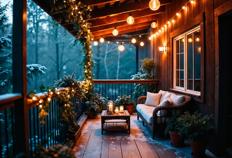 Free Photo christmas celebration with interior ornaments