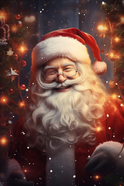 Free photo christmas celebration with santa claus