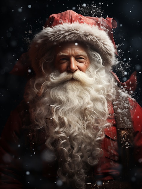 Free photo christmas celebration with santa claus