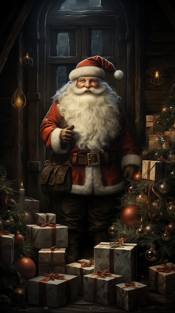 サンタクロースとのクリスマス祝い