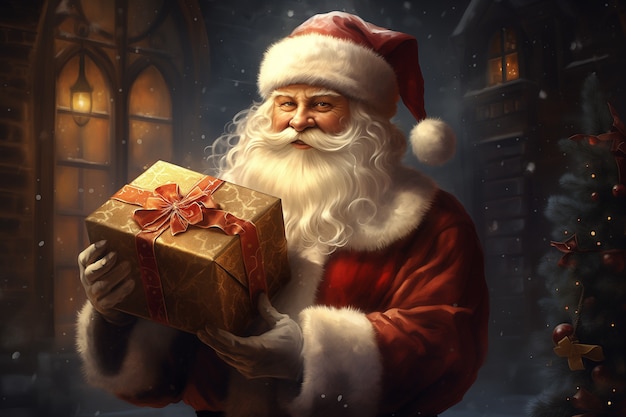 christmas celebration with santa claus