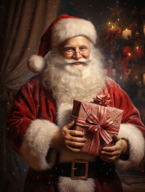 산타클로스와 함께 크리스마스 축하