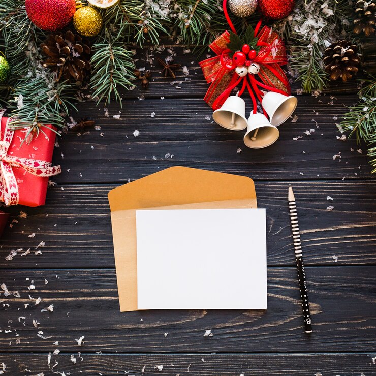 मुफ़्त फोटो christmas composition with letter