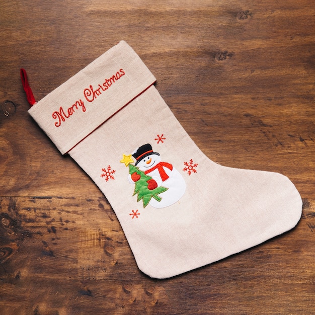 Free photo christmas composition with sock
