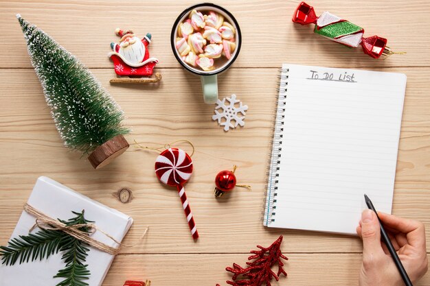 Christmas concept to do list mock-up