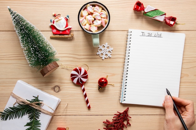 Christmas concept to do list mock-up