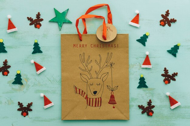 Christmas concept with bag