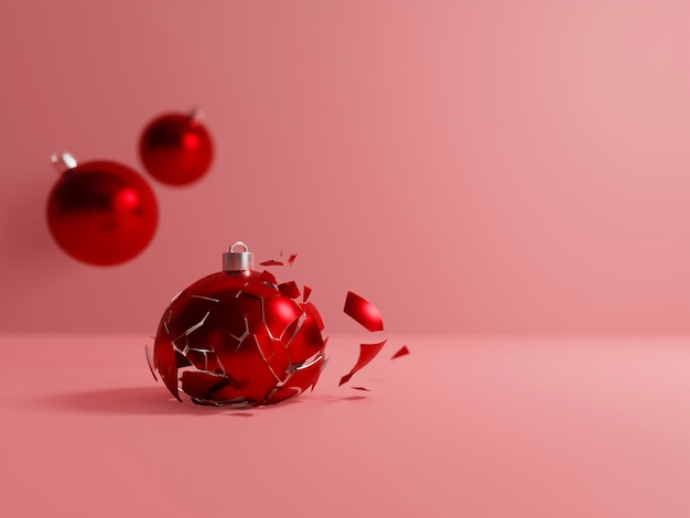 Free photo christmas concept with balls and copy space