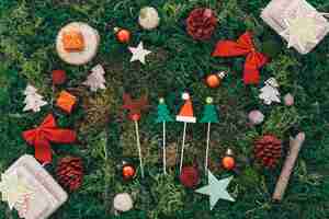 Free photo christmas concept with sticks