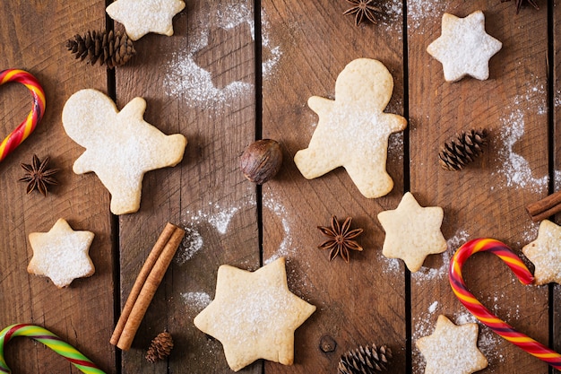 Christmas cookies and tinsel