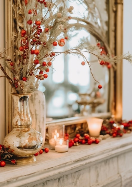 Foto gratuita casa con decorazioni natalizie