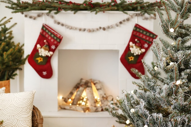 Foto gratuita decorazioni natalizie a casa