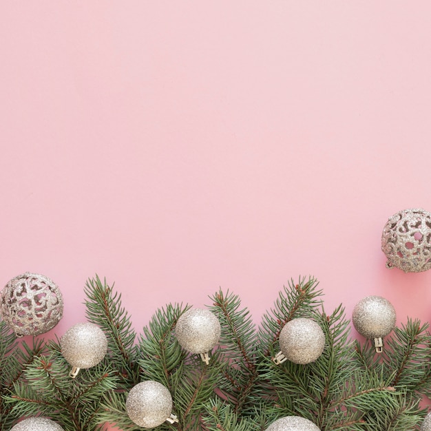 Christmas Composition Frame Made Of Pink Disco Balls On Pastel Pink  Background Christmas Winter New Year Concept Flat Lay Top View Copy Space  Square Stock Photo - Download Image Now - iStock