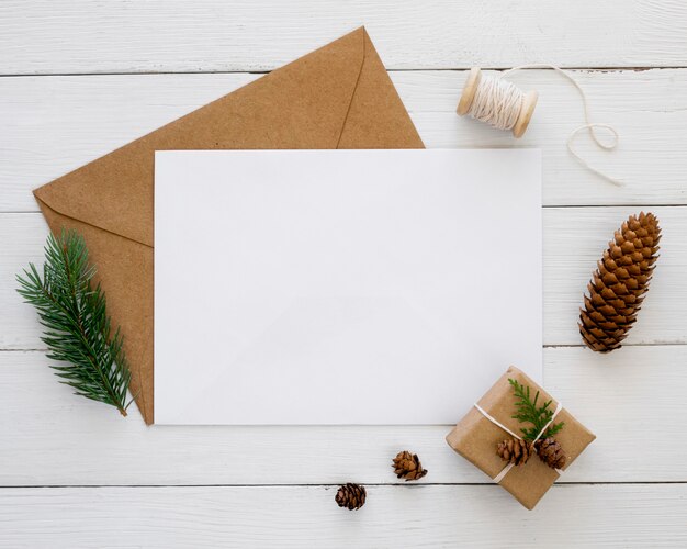 Christmas eve concept on wooden table