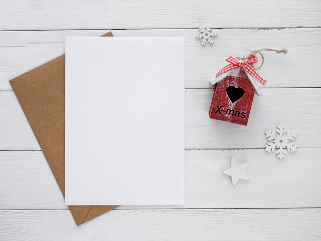 Christmas eve concept on wooden table