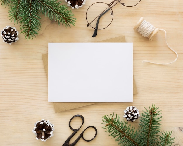 Christmas eve concept on wooden table