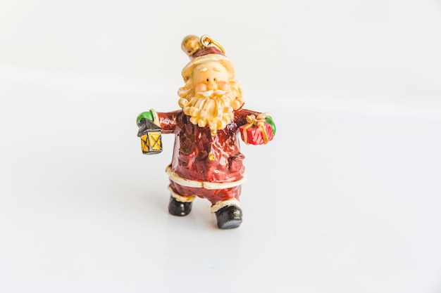 Christmas figurine on white background