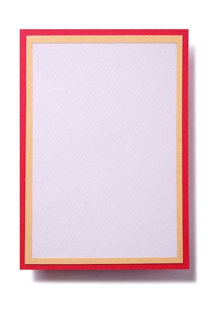 Christmas gift card with red border frame