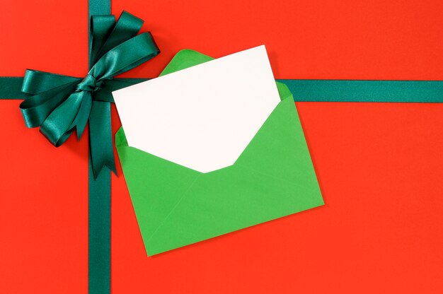 Christmas gift with green card