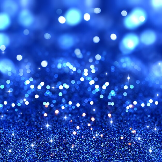 Christmas glitter background with stars and bokeh lights