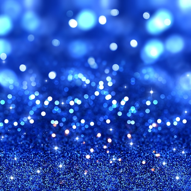 Christmas glitter background with stars and bokeh lights