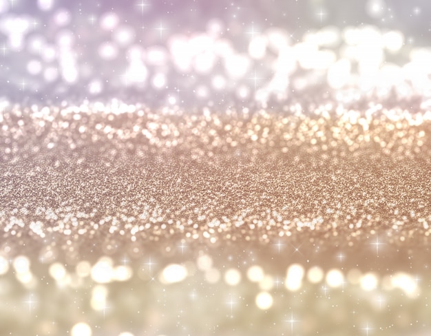 Free photo christmas glittery background with stars and bokeh lights