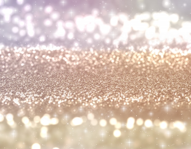Free Photo christmas glittery background with stars and bokeh lights