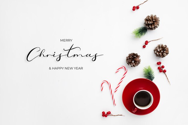 Free photo christmas greeting on a white background