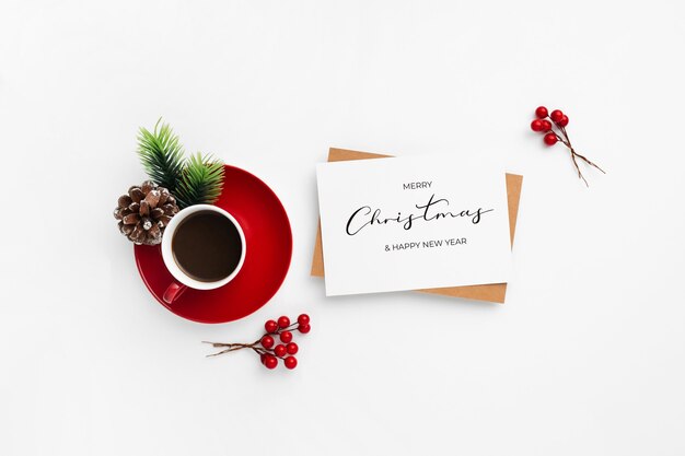 Christmas greeting on a white background