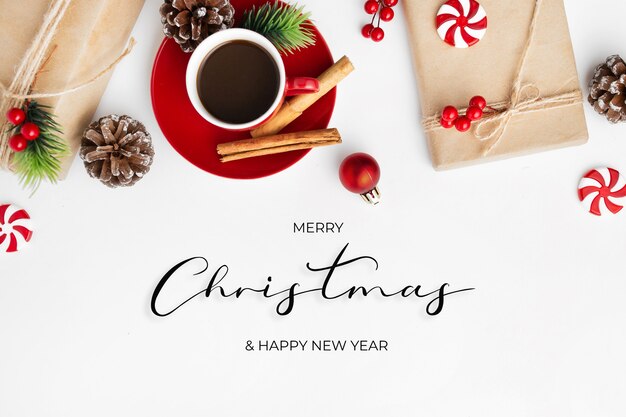 Christmas greeting on a white background