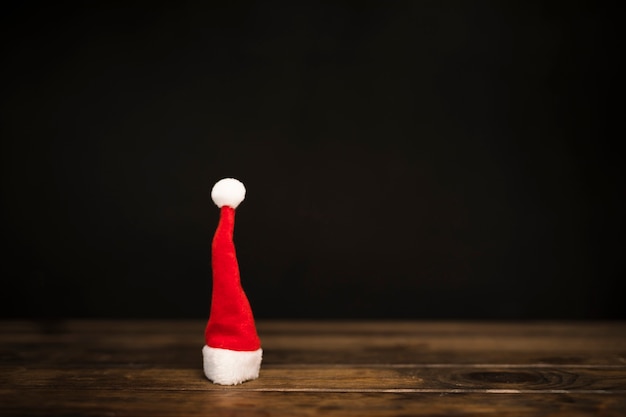 Christmas hat lying on table