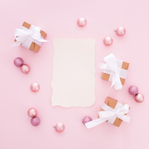 Christmas letter made with hue pink