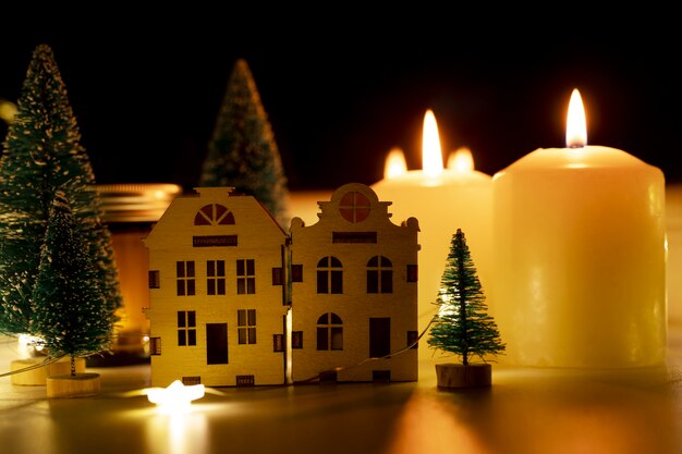 Christmas ornaments with candles