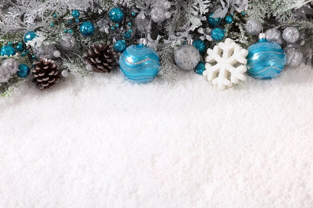 Christmas ornaments with snowflakes