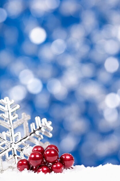 スノーフレーククリスマスブルーの背景