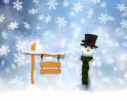 Free photo christmas snowman background