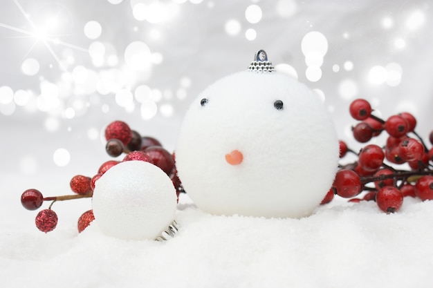 Free photo christmas snowman bauble background