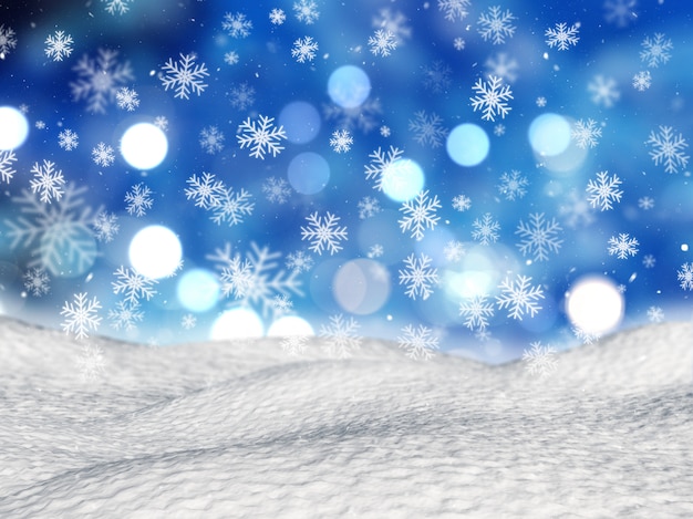 Christmas snowy background