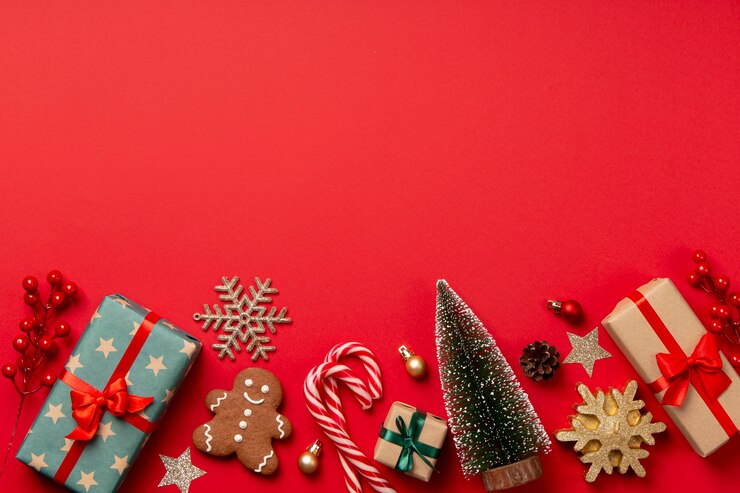 Free Photo christmas still life composition with copy space