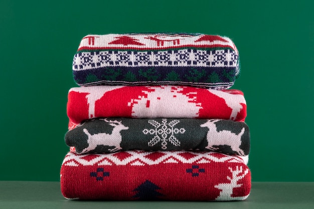 Free photo christmas sweaters assortment