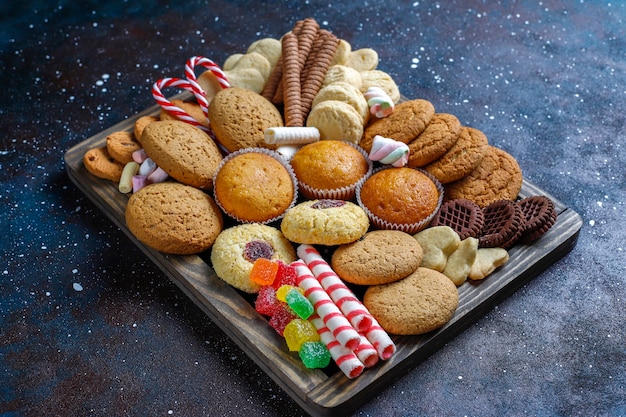 Festive holiday seasonal cookie and baking equipment and supplies to make  delicious gourmet Christmas season treats and gifts for friends and family  Stock Photo - Alamy