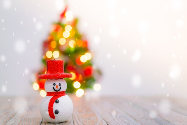 Christmas table background with decorations