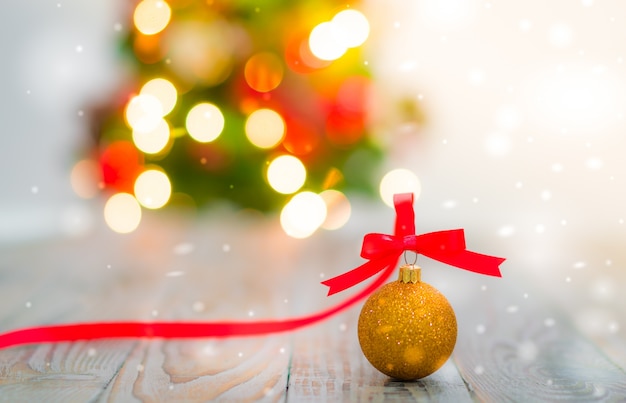 Christmas table background with decorations