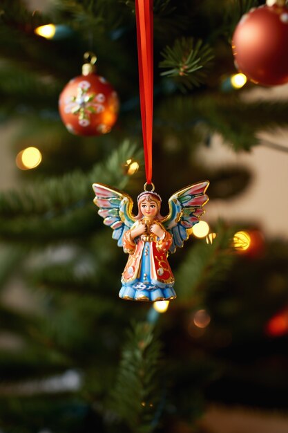 Christmas tree angel ornament