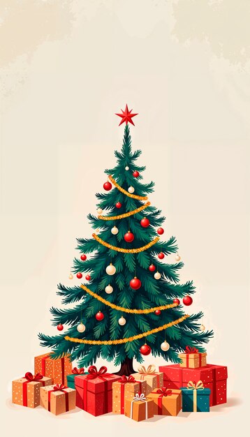 christmas tree background illustration