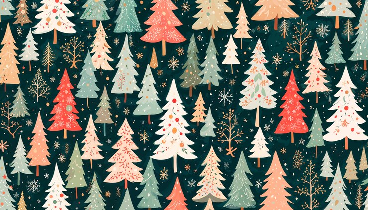 無料Photo クリスマスツリーの背景のイラスト