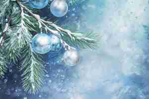 Free photo christmas tree branch card magic snowing backgrounds